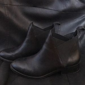 Leather boots